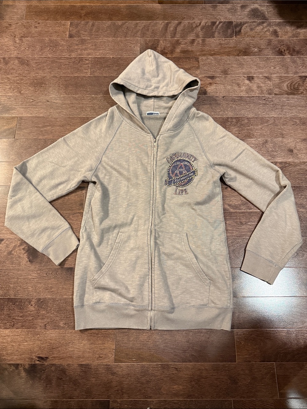 Daytrip Taupe Gray Women’s Hoodie Zip-up